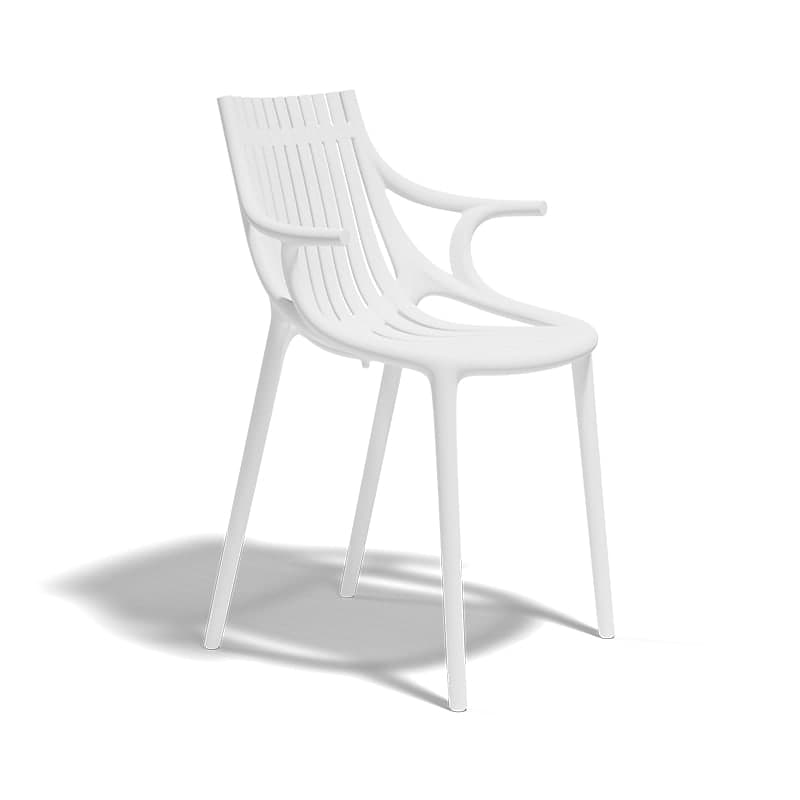 Chaise avec accoudoirs IBIZA - blanc
