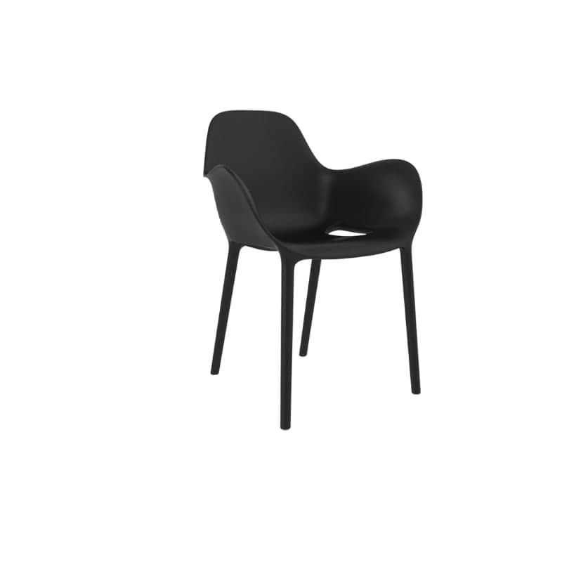 Chaise avec accoudoirs SABINAS  - noir