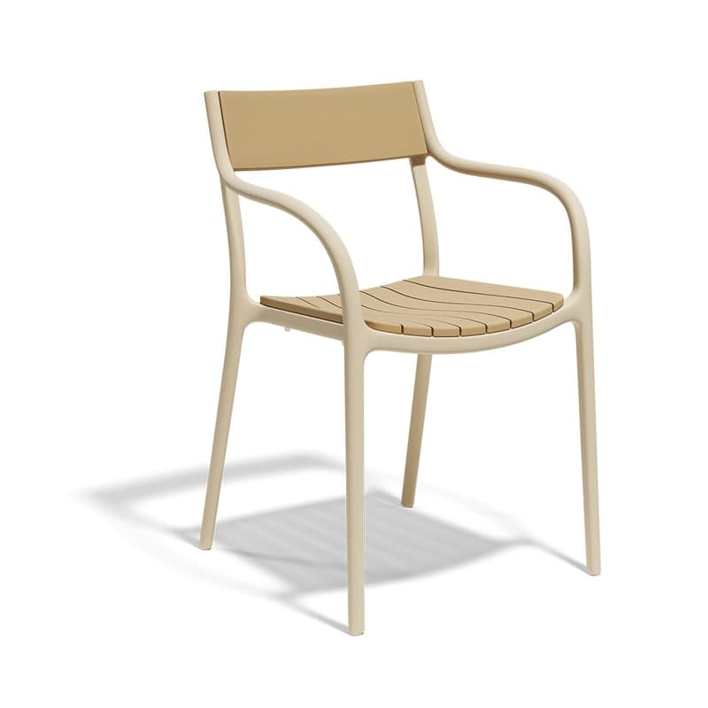 Chaise in & out MADISON SLATS - crème