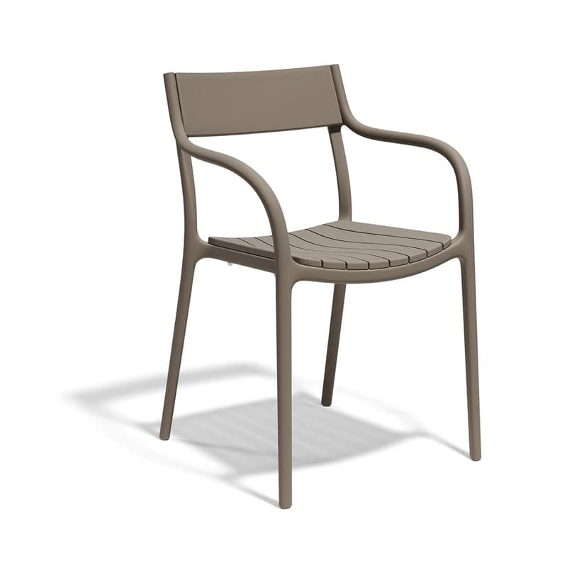 Chaise in & out MADISON SLATS - gris