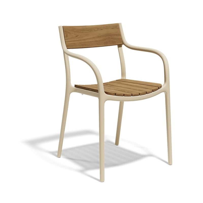 Chaise in & out MADISON WOOD - crème