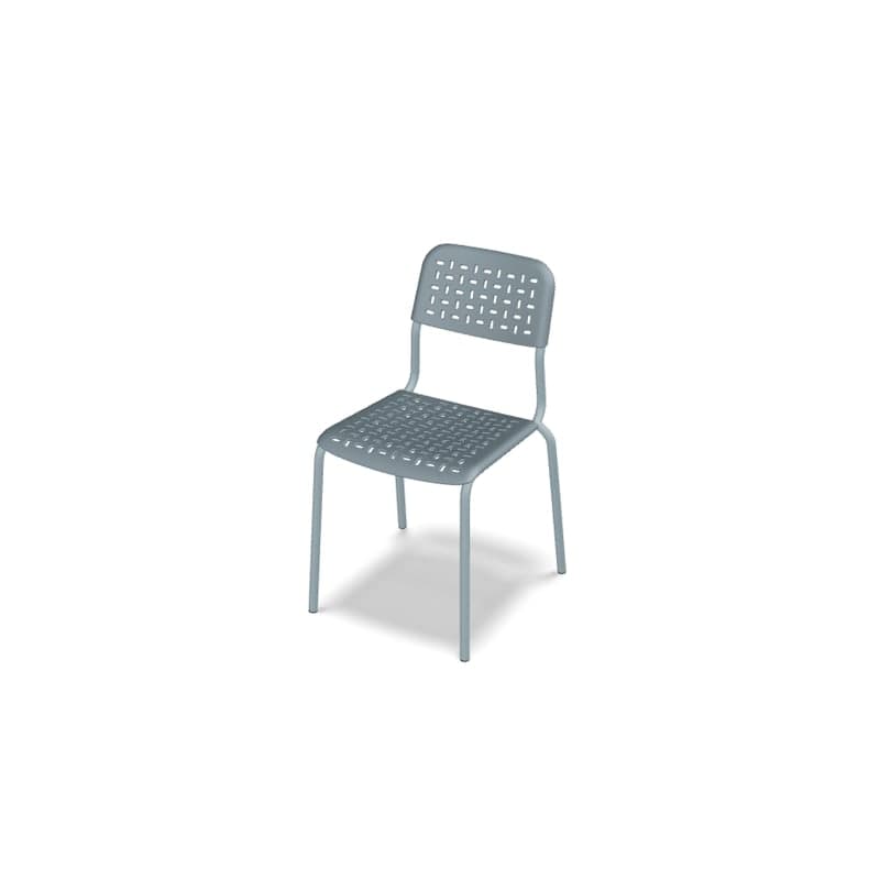 Chaise in & out Tube 4 pieds - bleu