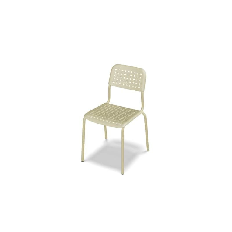 Chaise in & out Tube 4 pieds - jaune