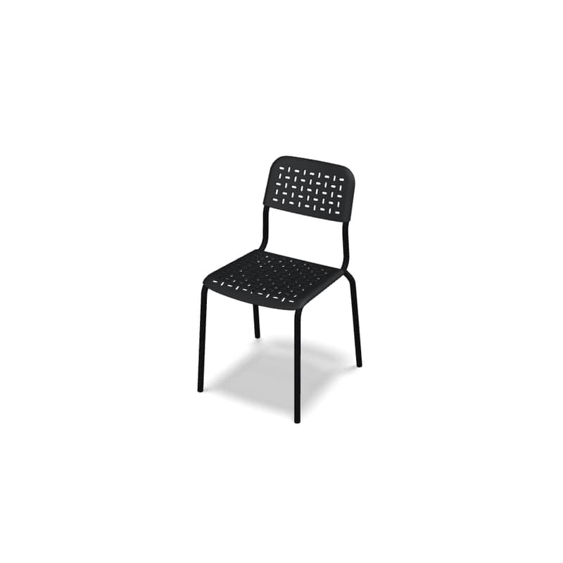Chaise in & out Tube 4 pieds - noir