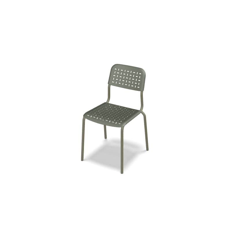 Chaise in & out Tube 4 pieds - olive