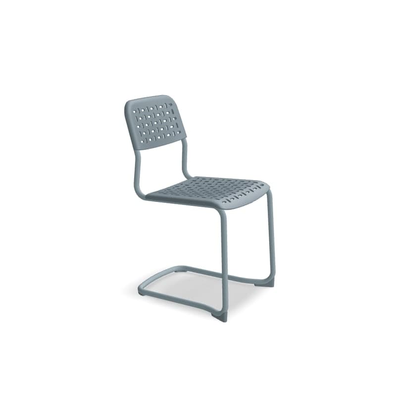 Chaise TUBE base luge - bleu