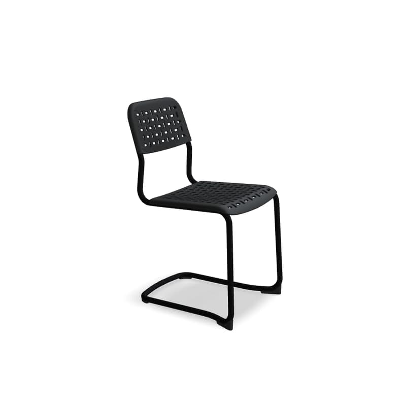 Chaise TUBE base luge - noir