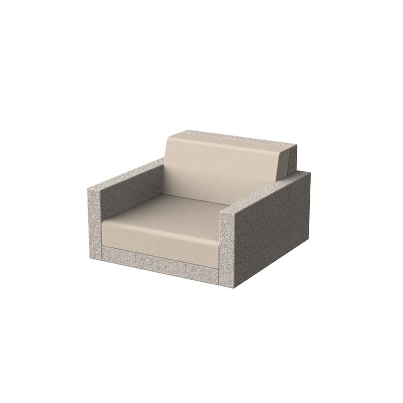 Fauteuil lounge PIXEL - Écru granit