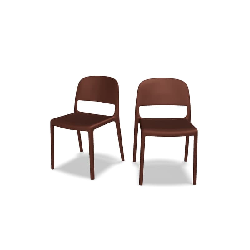 Lot de 2 chaises BLENDY - brique