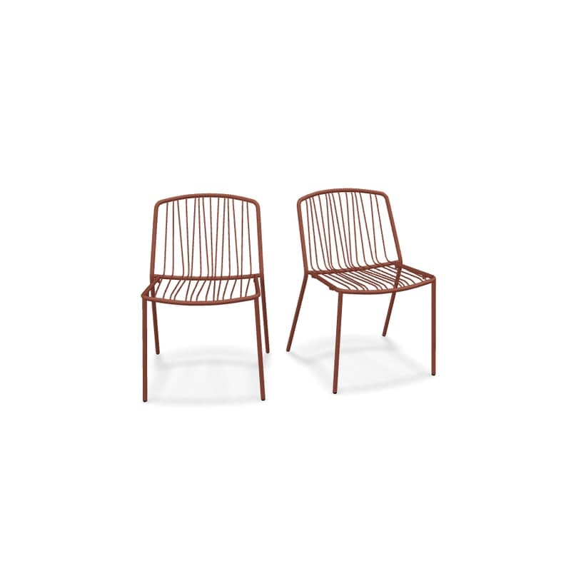Lot de 2 chaises in & out BRIS - brique