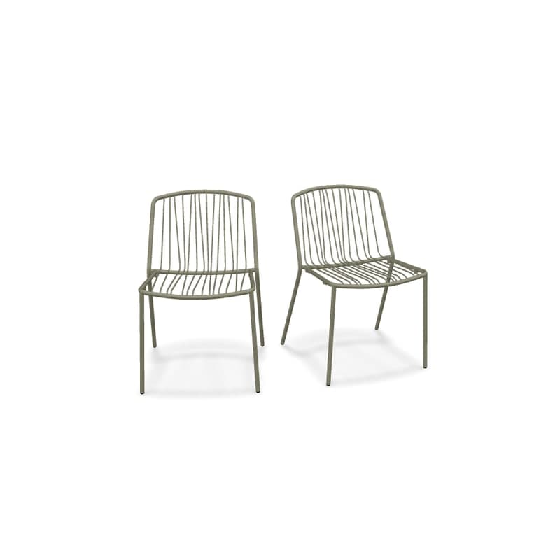 Lot de 2 chaises in & out BRIS - olive