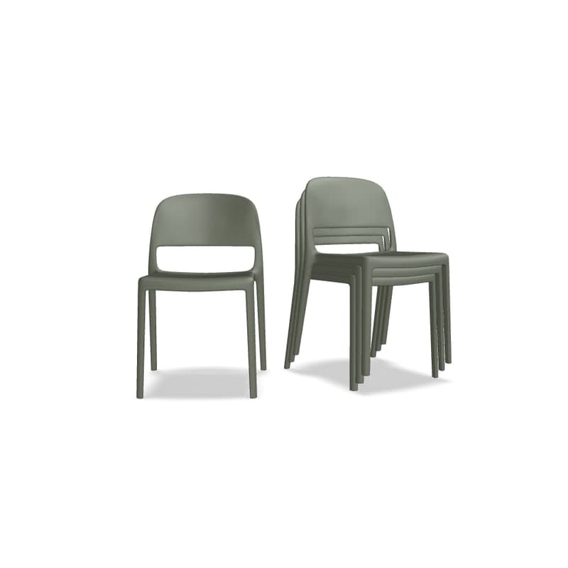 Lot de 4 chaises BLENDY - olive