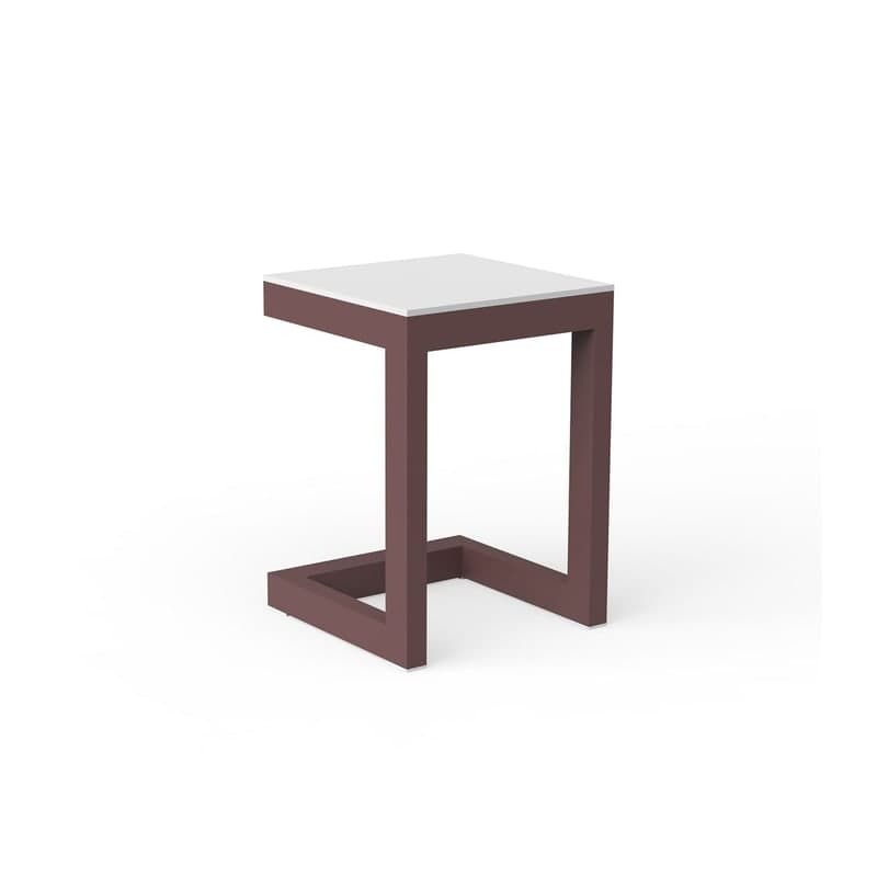 Table basse Posidonia en C - grenat