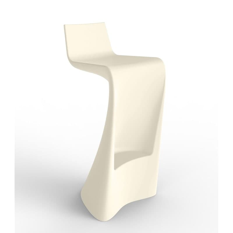 Tabouret de bar design WING - crème