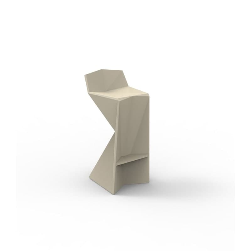 Tabouret haut in & out VERTEX - crème
