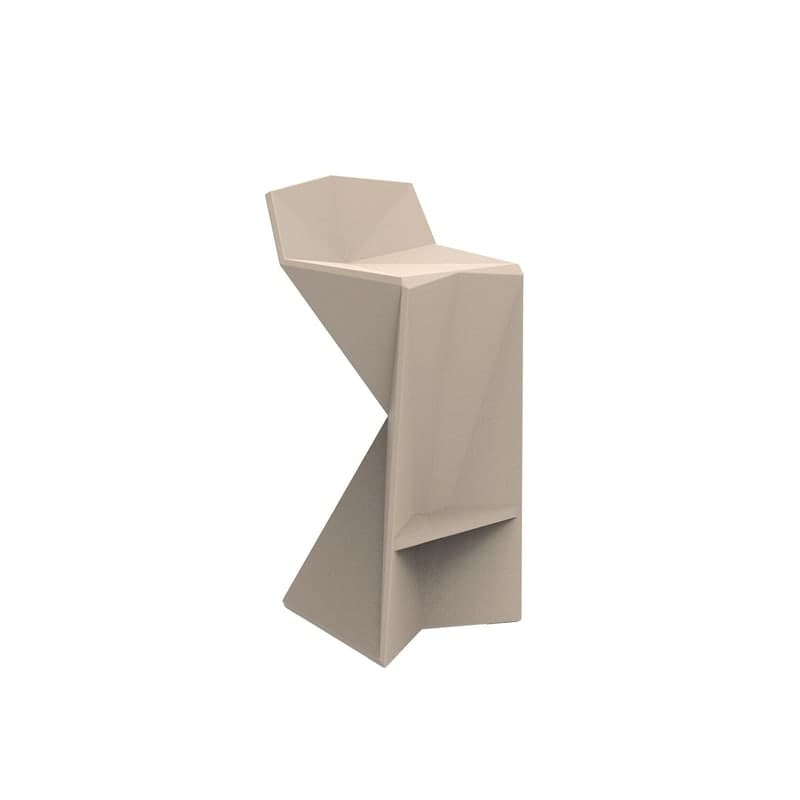 Tabouret haut in & out VERTEX - écru