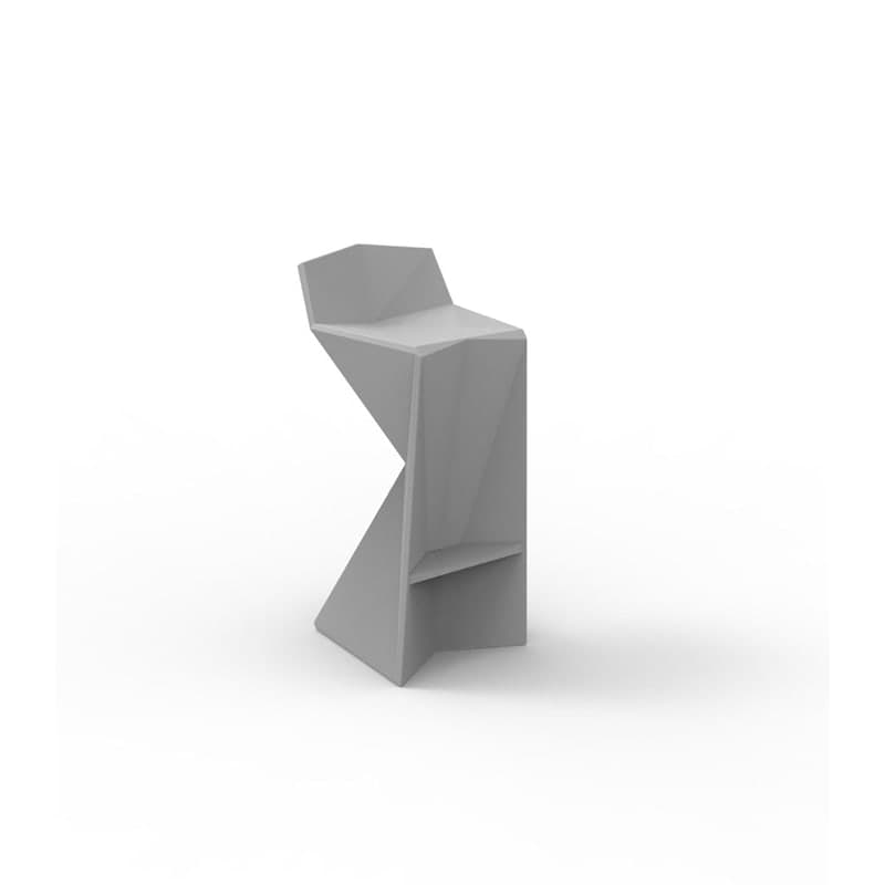 Tabouret haut in & out VERTEX - gris
