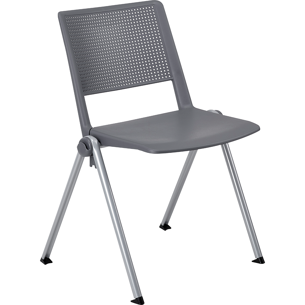 Chaise empilable plastique et pied métal - Collectivités