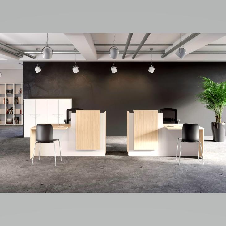 Banques d'accueil design made in france Fifty-fity, mobilier de bureau buronomic