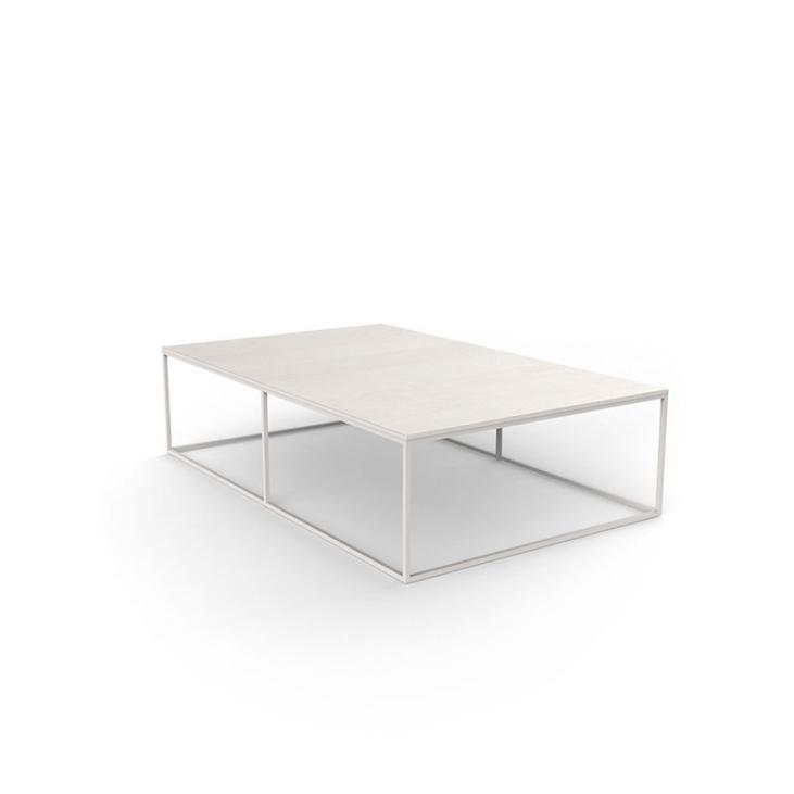 Table basse rectangle 160x100 cm avec piètement en aluminium recyclable SUAVE de Vondom