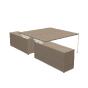 Bureau multiposte avec meuble rangement intégré, pied métal, OGI, MDD