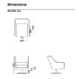 Dimensions des sièges acoustiques et design pour des salles d'accueil et de détente