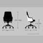 Dimensions du siège de bureau élégant et ergonomique pour la salle de direction