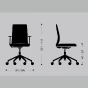 Dimensions du fauteuil opératif ergonomique TOUCH