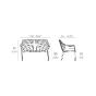 Dimensions du canapé salon SPRITZ by Archirivolto Design pour VONDOM 56025