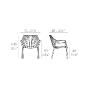 Dimensions du fauteuil salon SPRITZ by Archirivolto Design pour VONDOM 56024