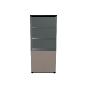 Armoire H 183 cm semi-ouverte COLOR MDD Coloris de la façade : Truffe mat