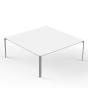 Table basse carrée TABLET 105 x 105 cm Coloris du plateau : Blanc