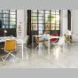 Tables rectangulaires en métal Armando de Midj pour cafétéria, restauration, réunion, coworking space