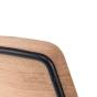 Chaise d'appoint STRAIN assise/dossier en bois massif, piètement métal