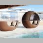 Lit de jour design MOON ULM pour extérieur piscine bord de mer