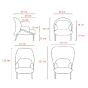 Dimensions des assises design pour espace d'accueil des bureaux, des hôtel, des restaurant MESH de MDD