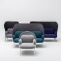 Gamme des soft-seating design pour espace d'accueil des bureaux, des hôtel, des restaurant MESH de MDD