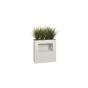 Plante artificielle sur jardinière H 145 Graminées Coloris Blanc avec niche de Genexco