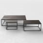 Tables basses carrées avec piètement en aluminium recyclable SUAVE de Vondom