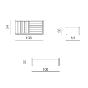 Dimensions de la table basse rectangulaire en bois massif pour intérieur-extérieur UMOMOKU de Prostoria