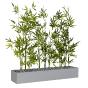 Plante artificielle sur jardinière H 80 cm BAMBOUS coloris Gris de Genexco