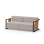 Canapé outdoor en aluminium et teck, assise en mousse TULUM de Vondom