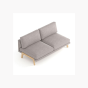 Canapé tapissé sans accoudoirs design pour 2 personnes, pied bois PAUSA de Pattio