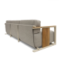 Canapé 3 places outdoor en aluminium et teck, assise en mousse TULUM de Vondom