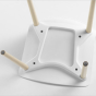 Support sous l'assise pour fixer les pieds en aluminium coloris blanc
