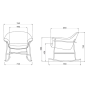 Dimensions du fauteuil à bascule design ISMO