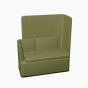 Canapé 2 places avec cloison KAIVA MDD Modèles : Dossier gauche et cloison haute droite