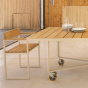 Table et chaise indoor-outdoor en aluminium et bois VINEYARD