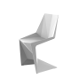 Chaise en plastique recyclable blanche pour intérieur-extérieur VOXEL de Vondom